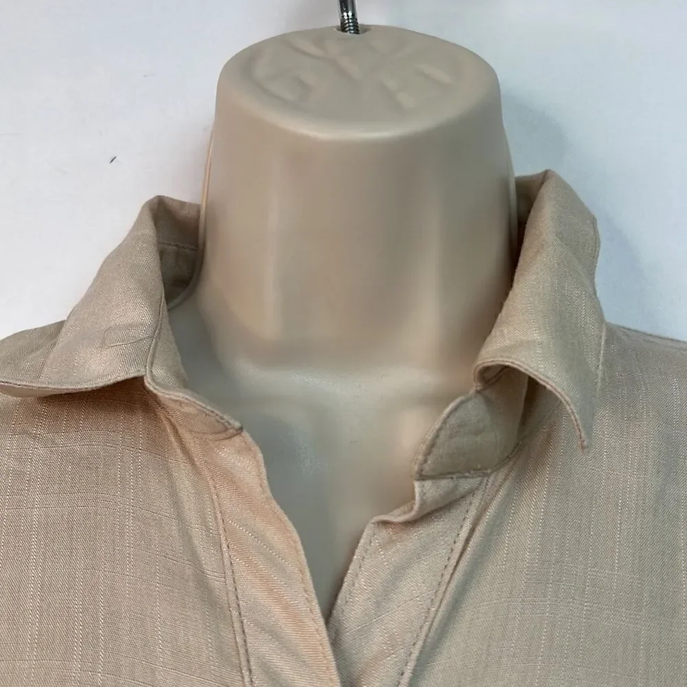 Cotton Candy LA Beige Shirt Dress Small NWT